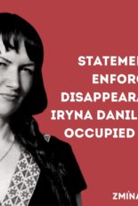 Statement on enforced disappearance of Iryna Danylovych in occupied Crimea