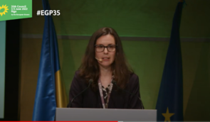 ZMINA’s Maria Kurinna was a keynote speaker at the Council of the European Green Party