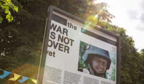 In memory of Maks Levin: Photo exhibition The War Is Not Over Yet presented in Boyarka