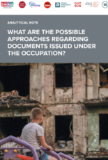 What are the possible approaches regarding documents issued under the occupation?