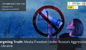 Side event at the Warsaw Human Dimension Conference 2025: media freedom under Russia’s aggression in Ukraine Side event at the Warsaw Human Dimension Conference 2025: media freedom under Russia’s aggression in Ukraine